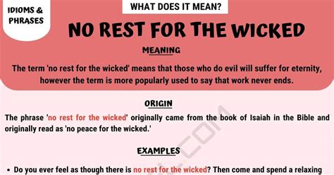 no rest for the wicked origin|No Rest For the Wicked – Meaning, Ori.